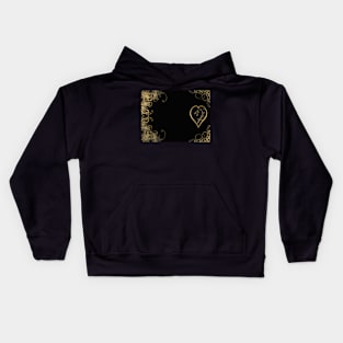 Classic Black and Gold Love Design Kids Hoodie